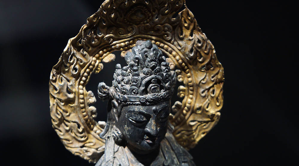 金背光银杨枝观音